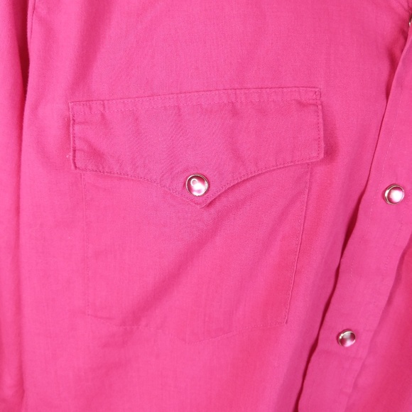 H bar C Western Shirt w/ Red Pearl Snaps - Picture 5 of 5
